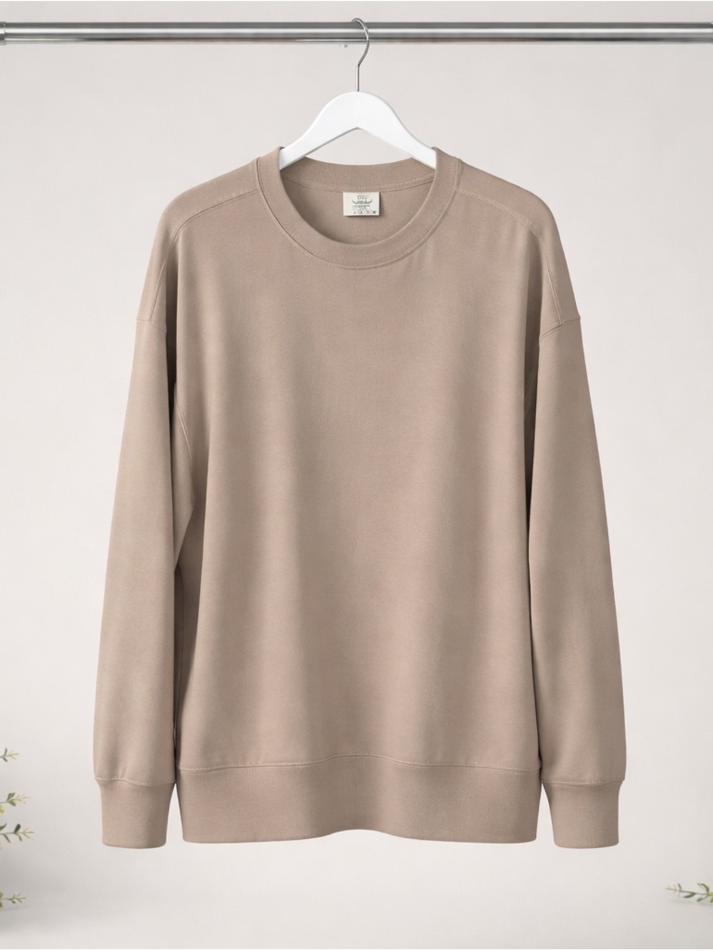 SAGE Collection Women Crewneck Sweatshirt in Taupe